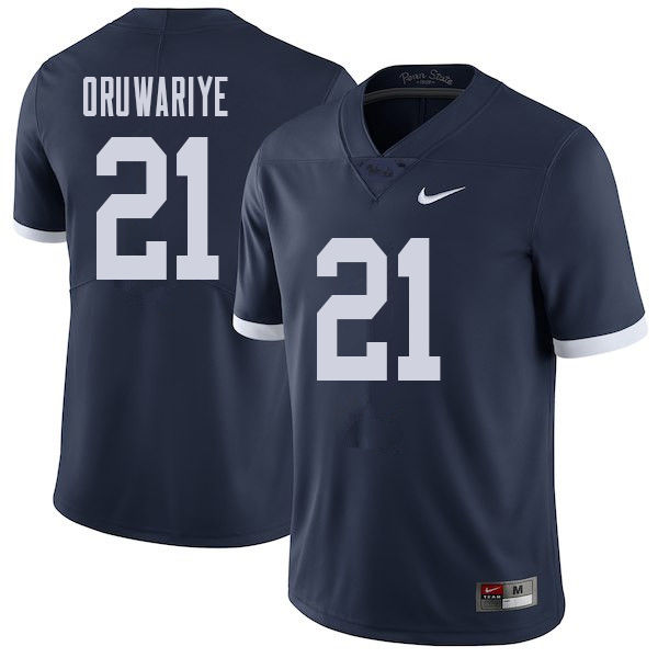 Men #21 Amani Oruwariye Penn State Nittany Lions College Throwback Football Jerseys Sale-Navy